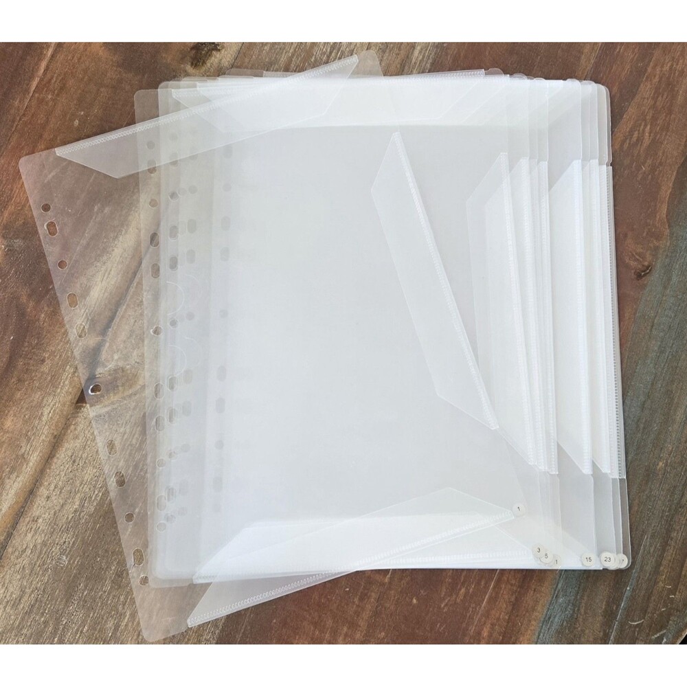 20 Pack Open Sheet Protectors 11 Hole No Glare for 3 Ring Binder A4 Letter